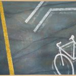 Share the Road, 24 x 48”, acrylic on cradled birch panel, 2025, $1080